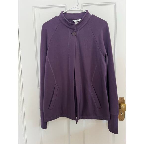 NEW Christopher & Banks Women's S Purple Plum Cardigan Sweater Open Front Cozy - Picture 1 of 16
